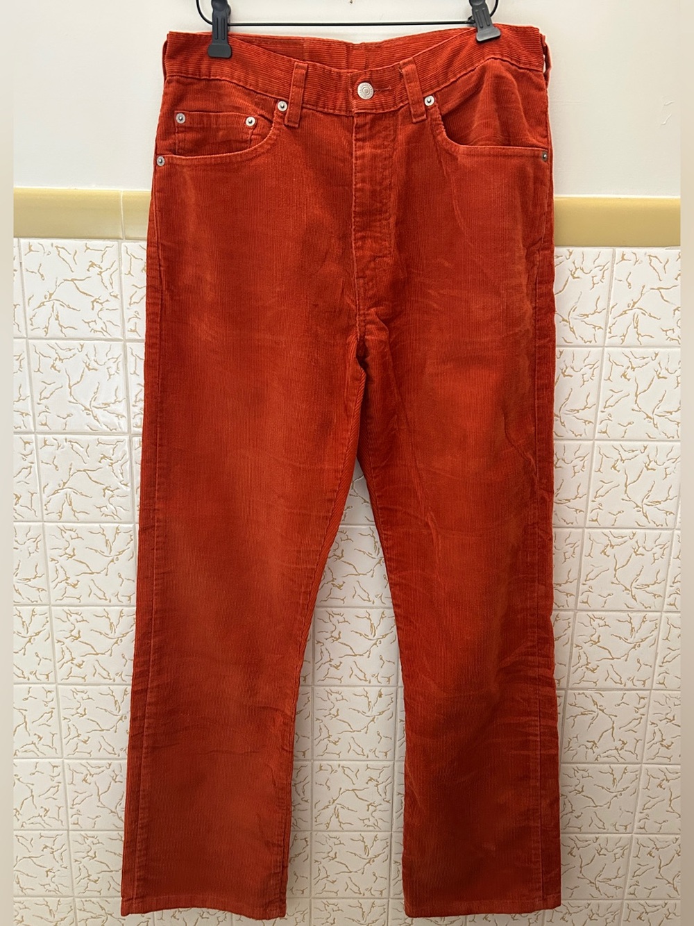 Vintage Levi’s 505 Orange Corduroy Red Tab Pants 32x32